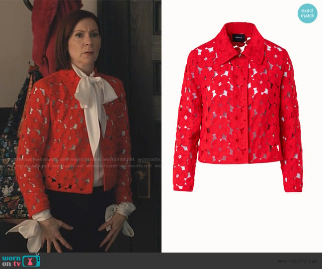 Akris Floral Guipure Lace Jacket worn by Elsbeth Tascioni (Carrie Preston) on Elsbeth