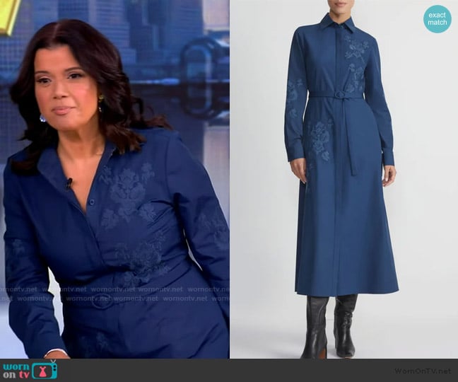 Lafayette 148 New York Baroque Embroidered Dress worn by Ana Navarro on The View