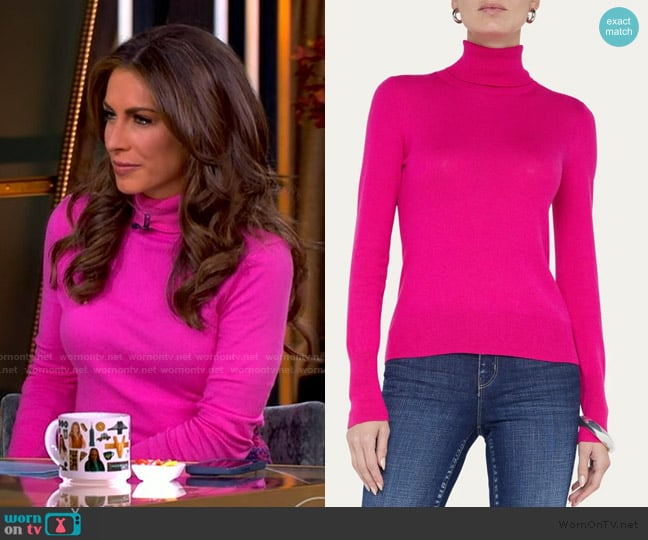 L'Agence Flora Turtleneck Sweater worn by Alyssa Farah Griffin on The View