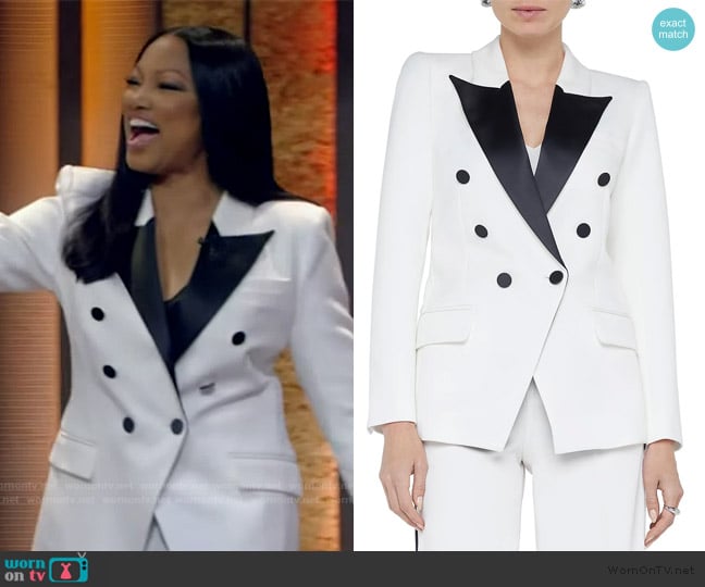 L'Agence Kendi Blazer worn by Garcelle Beauvais on Live with Kelly and Mark