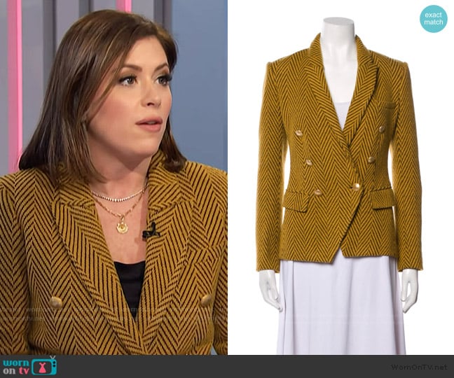 L'Agence Printed Blazer worn by Chloe Melas on NBC News Daily