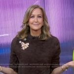 Lara’s brown embellished sweater on Good Morning America