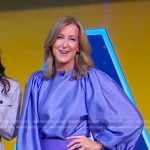 Lara’s lilac balloon sleeve top on Good Morning America