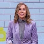 Lara’s lilac velvet blazer on Good Morning America