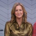 Lara’s metallic leather shirt on Good Morning America