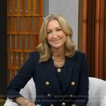 Lara’s navy double breasted blazer on Good Morning America
