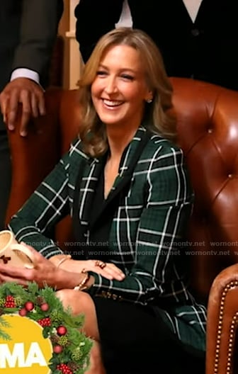 Lara’s green plaid blazer on Good Morning America