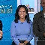 Laura’s black embellished pencil skirt on Today