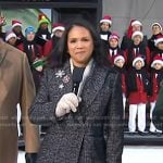 Laura’s black plaid coat on Today