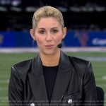 Laura Rutledge’s black leather jacket on Good Morning America