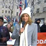 Hoda’s grey coat on Today