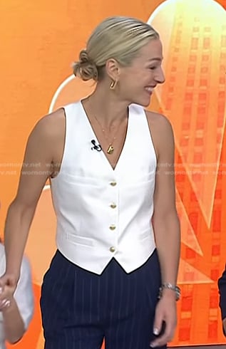 Lindsay Czarniak’s white vest on Today