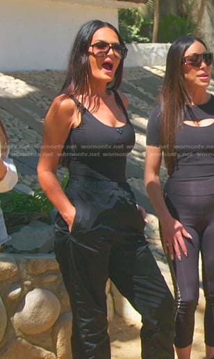 Lisa's black tank and pants on The Real Housewives of Salt Lake City