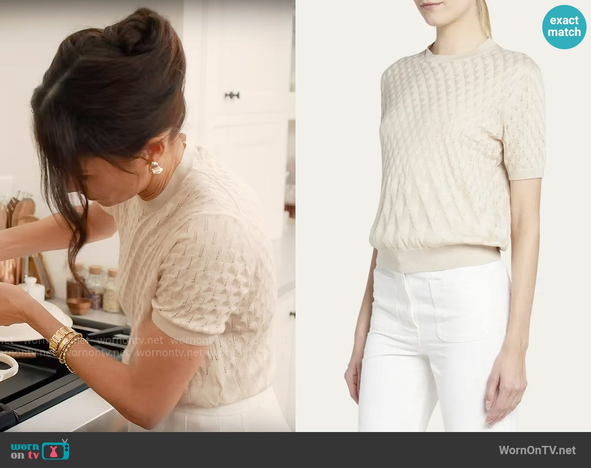 Loro Piana Takao Sweater in Light Dune Melange worn by Meghan Markle on With Love, Meghan