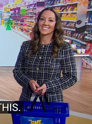 Lorraine Kearney’s black tweed blazer on Good Morning America