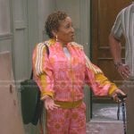 Lucretia’s pink print track jacket and pants on The Upshaws