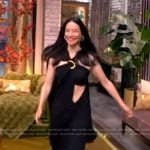 Lucy Liu’s black cutout dress on The View