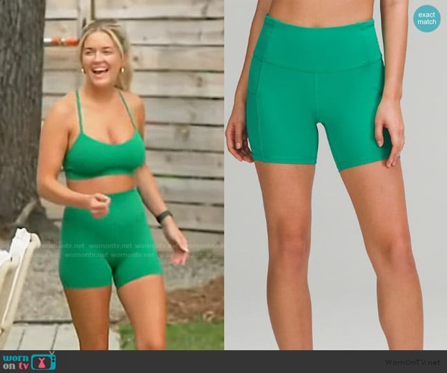 Lululemon Fast and Free High-Rise Shorts worn by Salley Carson on Southern Charm