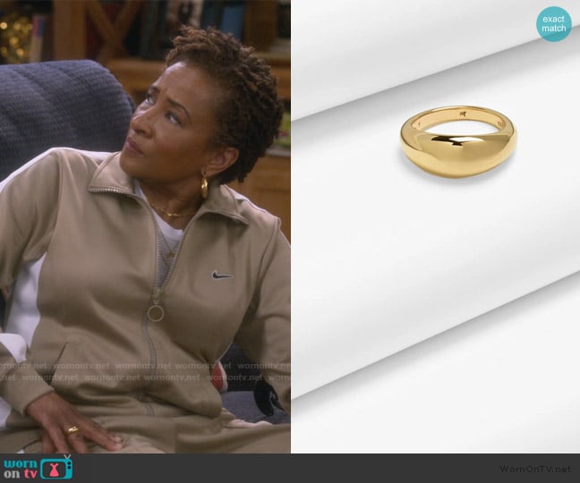 Madewell Demi-Fine Dome Ring worn by Lucretia Turner (Wanda Sykes) on The Upshaws