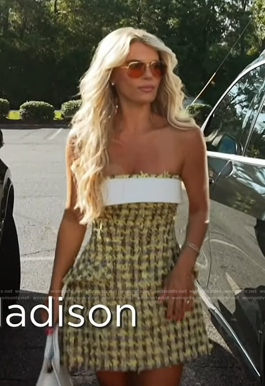 Madison's yellow tweed mini dress on Southern Charm