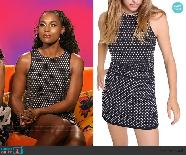 Maje Strass Rhinestone Tank Top worn by Issa Rae on E! News