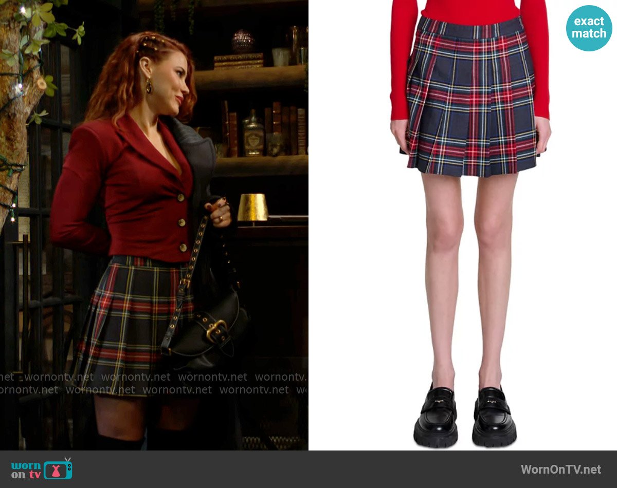 Maje Jicary Skort worn by Sally Spectra (Courtney Hope) on The Young and the Restless