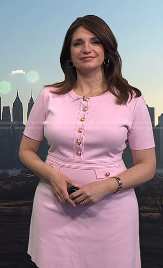 Maria's pink button front dress on Today