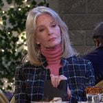 Marlena’s black check open jacket on Days of our Lives