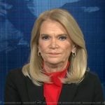 Martha Raddatz’s black double breasted blazer on Good Morning America