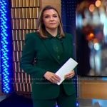 Mary’s green blazer and pant suit on Good Morning America