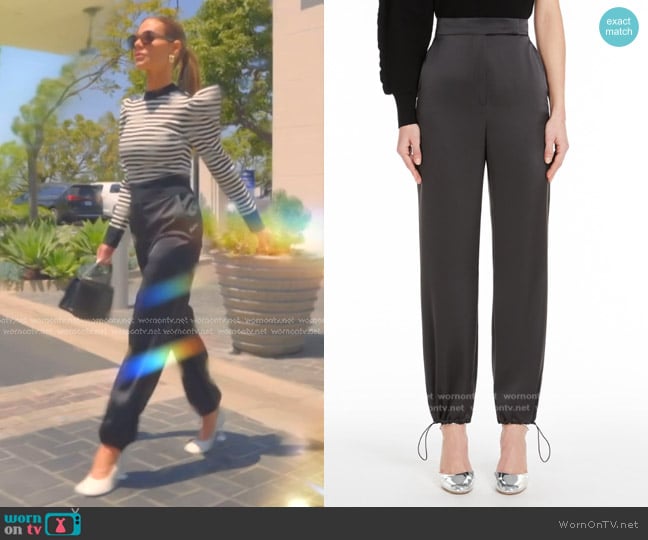 Max Mara Cady Trousers worn by Dorit Kemsley on The Real Housewives of Beverly Hills