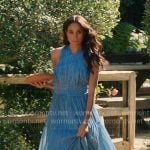 Meghan Markle’s blue pleated maxi dress on With Love Meghan