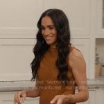 Meghan Markle’s brown linen maxi dress on With Love Meghan