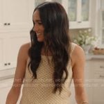 Meghan Markle’s beige textured knit tank top on With Love Meghan