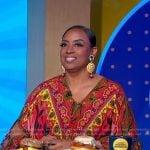 Melba Wilson’s red print kaftan on Good Morning America