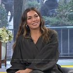 Melissa Garcia’s grey wrap top and pants on Today