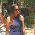 Meredith’s navy sleeveless polo and skort on The Real Housewives of Salt Lake City