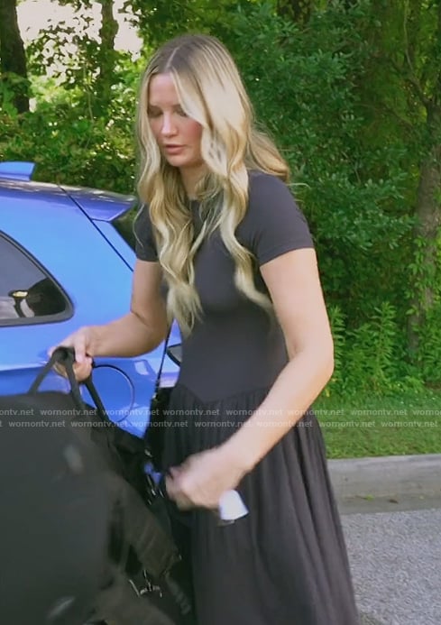 Molly’s black short sleeve dress on Southern Charm