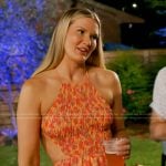 Molly’s orange floral cutout dress on Southern Charm