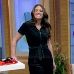 Monica Mangin’s coruroy jumpsuit on Live with Kelly and Mark