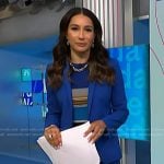 Morgan’s blue striped dress on NBC News Daily