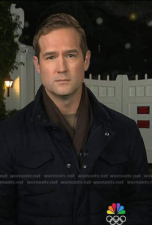 Morgan Chesky's navy patch pocket jacket on Today