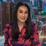 Morgan’s floral print blouse and pants on NBC News Daily