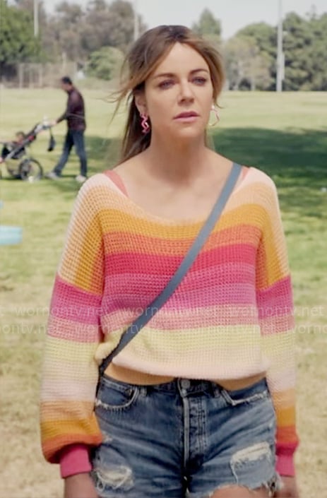 Morgan’s ombre striped sweater on High Potential