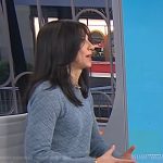 Dr. Natalie Azar’s blue pointelle sweater on Today