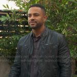 Nate’s leather jacket on The Young and the Restless