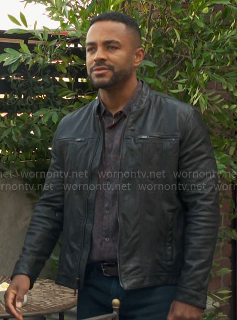 Nate’s leather jacket on The Young and the Restless