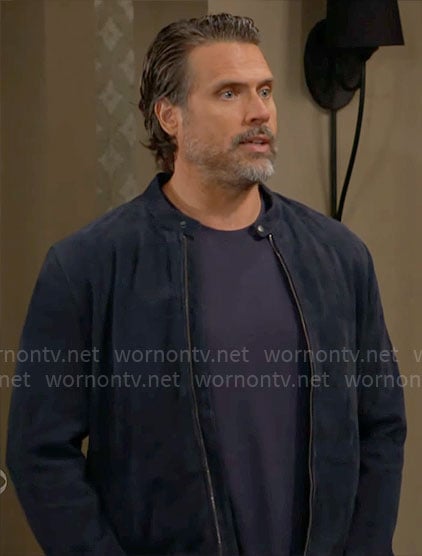 Nick’s blue suede jacket on The Young and the Restless