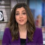 Nicole Sganga’s purple blazer on CBS Mornings