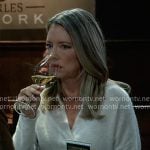 Nina’s ivory v-neck sweater on General Hospital